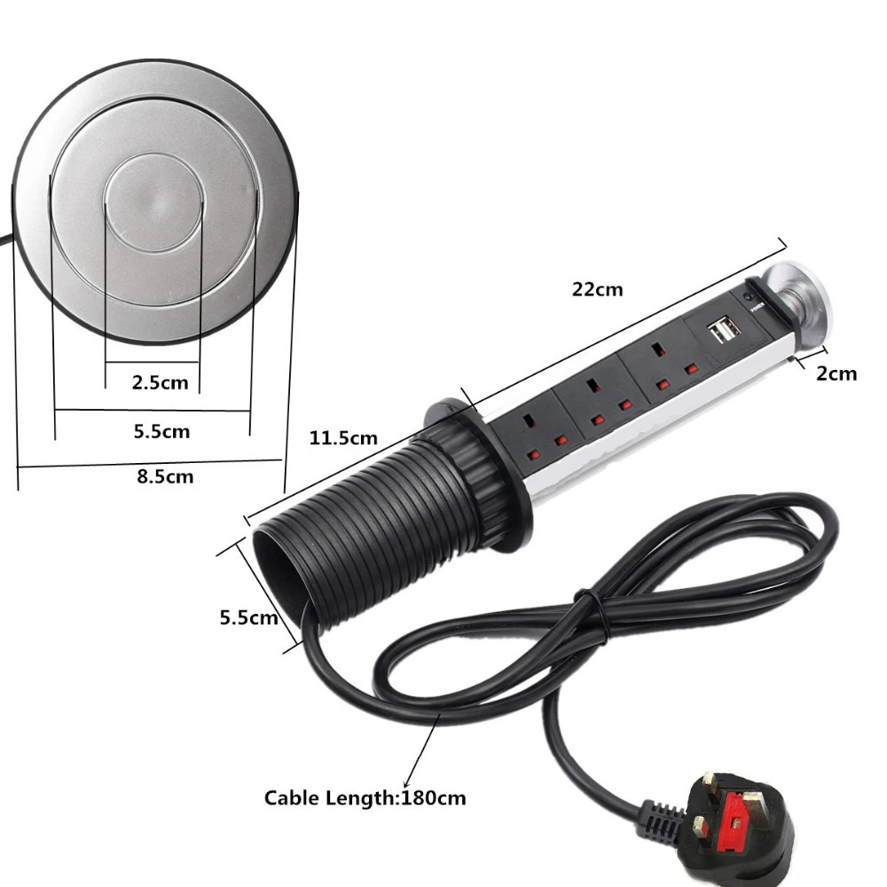 5 Штепсельных Разъемов Pop Charge кухонная столешница выдвижная usb розетка для