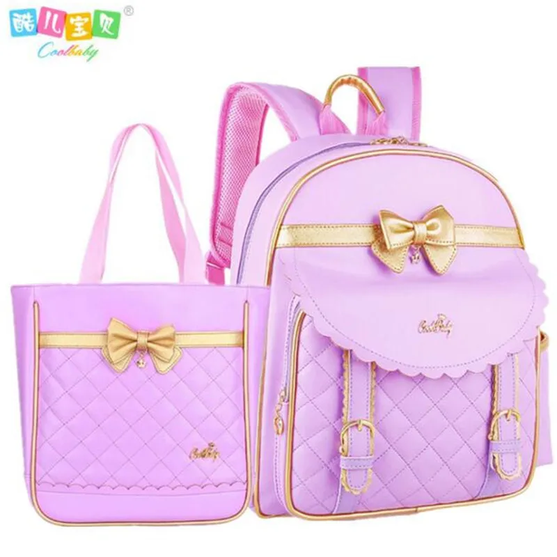 

Hot pu leather disposable backpack bag girl 1-3-6 grade 6 and 12 years water proof children backpack girls school bag