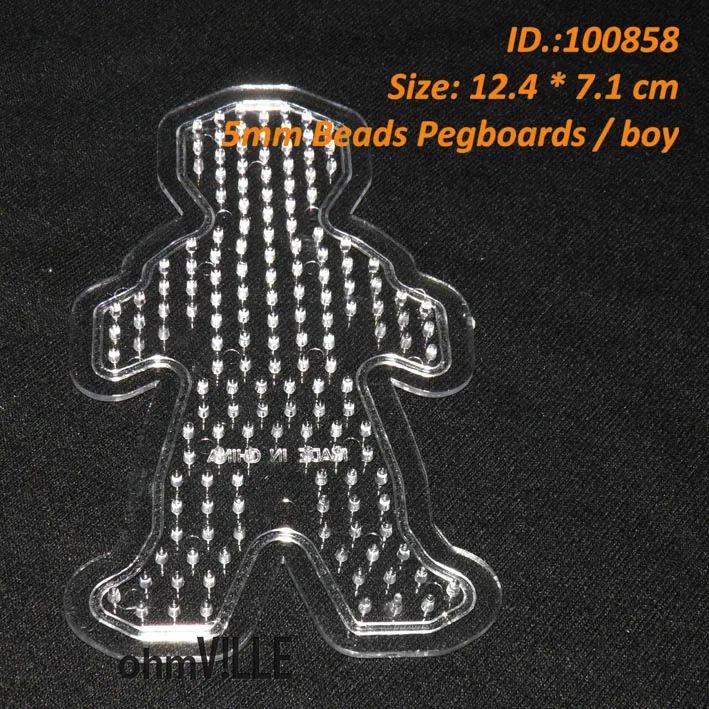 100858 Pegboards для мальчиков 5 мм перлер Хама бисер узор прозрачный Peg Board + бесплатная