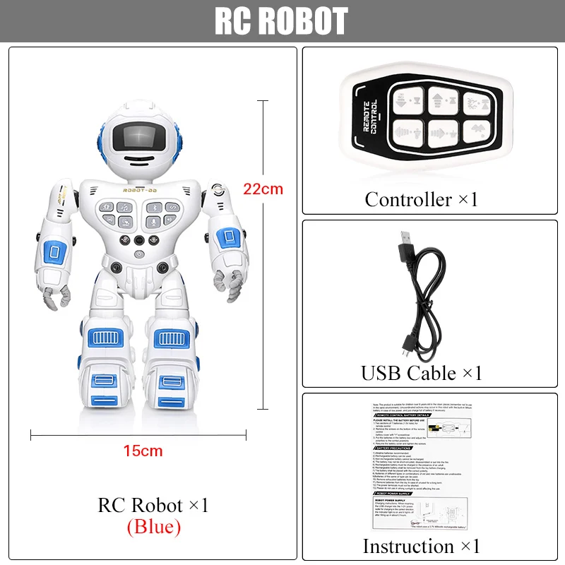 BLUE with bluetooth DODOELEPHANT удаленного Управление робот игрушка умный ребенок RC робот с петь танец фигурку игрушки для мальчиков детей подарок на день рождения - Цвет: BLUE with bluetooth