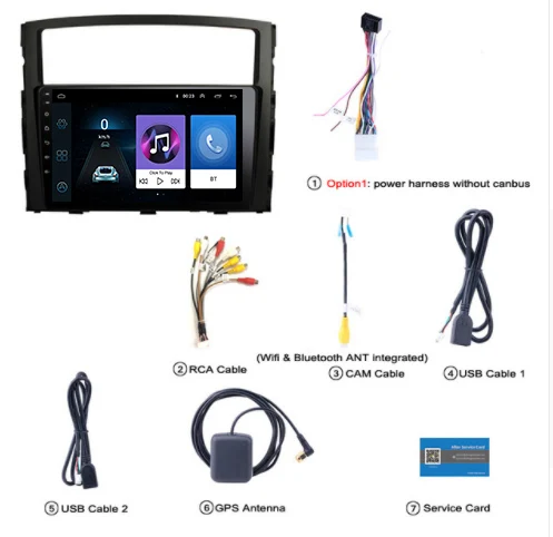 Without Canbus 9 дюймов 2.5D ips закаленный HD мультисенсорный экран Android 8,1 NAVI для Mitsubishi Pajero 06-11 с Bluetooth USB wifi Поддержка SWC - Цвет: Without Canbus