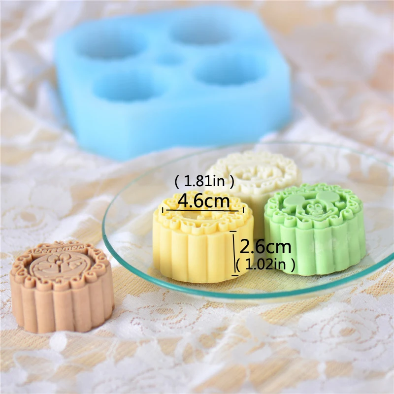 Форма для мыла сделай сам 4 полостная силиконовая форма в форме лунного торта с