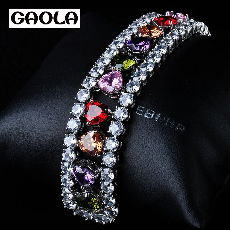 

GAOLA Zircon Bracelet Top AAA Cubic Zirconia Bracelets Jewelry Gift Accessories For Women GLS0302