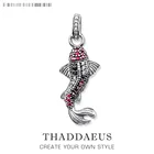 Кулон Red Koi Fish, новинка 2019, модные ювелирные изделия, европейские бижутерия, аксессуары из стерлингового серебра 925 пробы, подарок для женщины