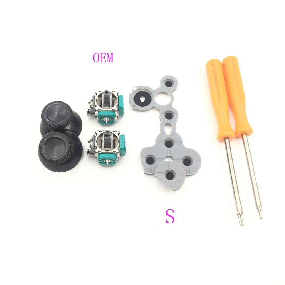 OEM S 3D аналоговый датчик джойстика с коромыслом Thumbstick cap/Grip Cover для Xbox One& S Набор отверток из силиконовой резины - Цвет: OEM S