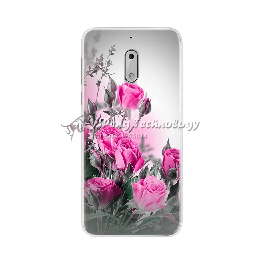 Мягкий чехол с рисунком для Nokia 6 2017 мягкий силиконовый Coque Funda защитный телефона