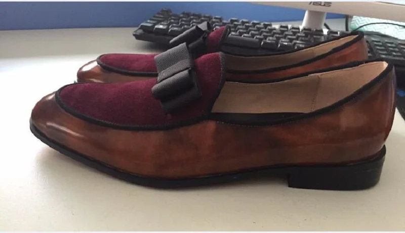 Классические мужские туфли в винтажном стиле Королевского коричневого цвета