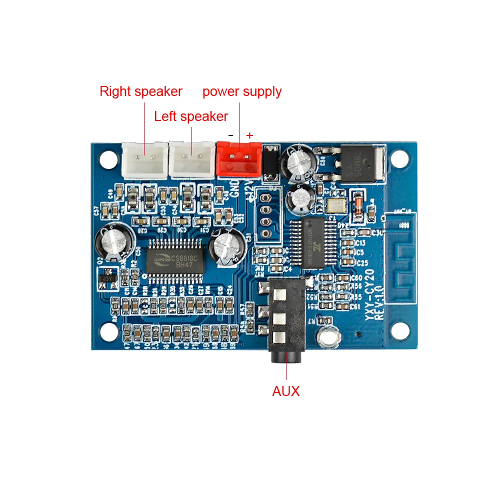 AIYIMA 15 Вт * 2 Bluetooth 4 усилитель аудио Плата стерео двухканальный AUX Беспроводная