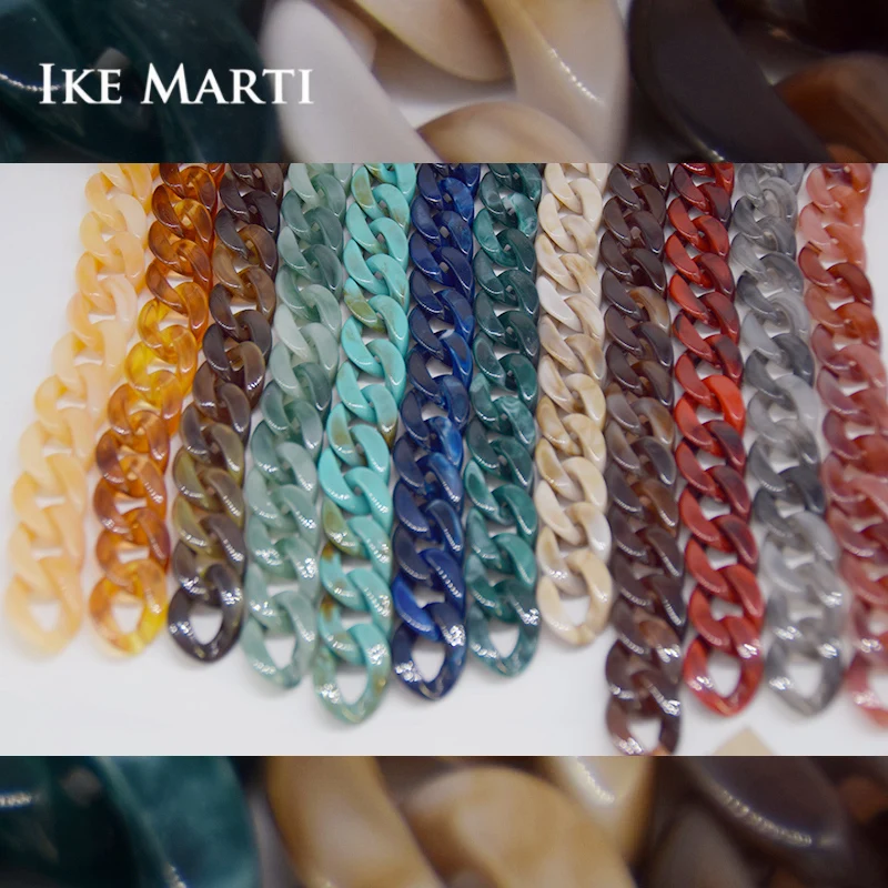 IKE MARTI 1 шт. 60/120 см акриловой смолы цепи для accessorieshandiy Для женщин Пластик кошелек цепи ремни для Сумки