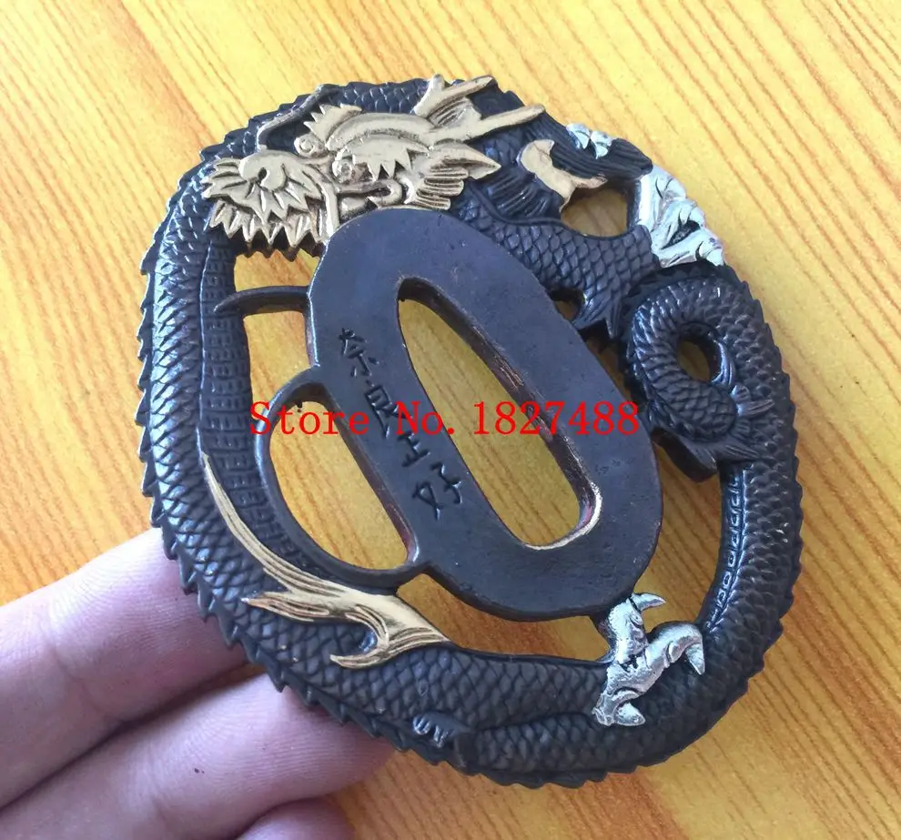 Набор металлических изделий медный меч аксессуары для драконов Tsuba menumi Fuchi Кашира