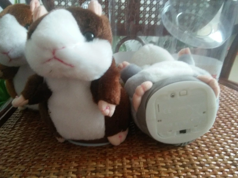 Говорящий хомяк мышь плюшевая игрушка для домашних животных с записью звука