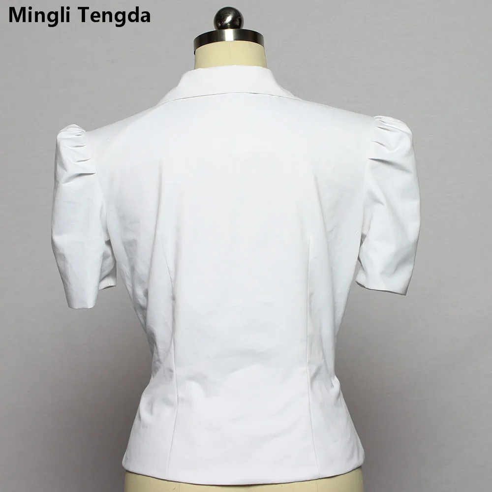 Белая хлопковая куртка mingli tengda накидка с коротким рукавом Болеро для невесты