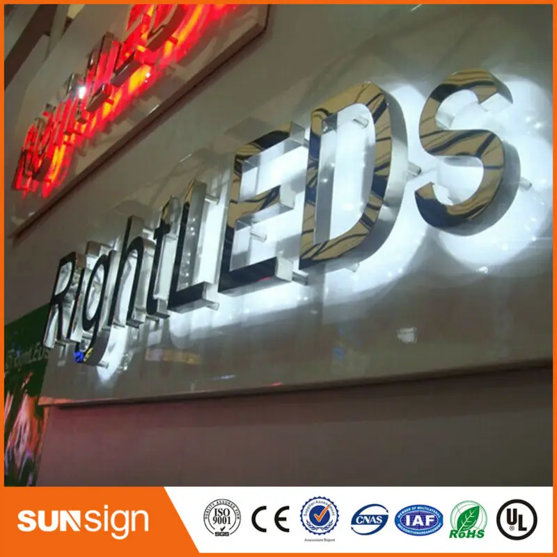 Водонепроницаемые наружные большие светодиодные буквы с обратной подсветкой