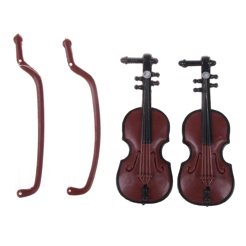 1/2 шт Миниатюрный Музыкальный инструмент пластиковая мини скрипка кукольный