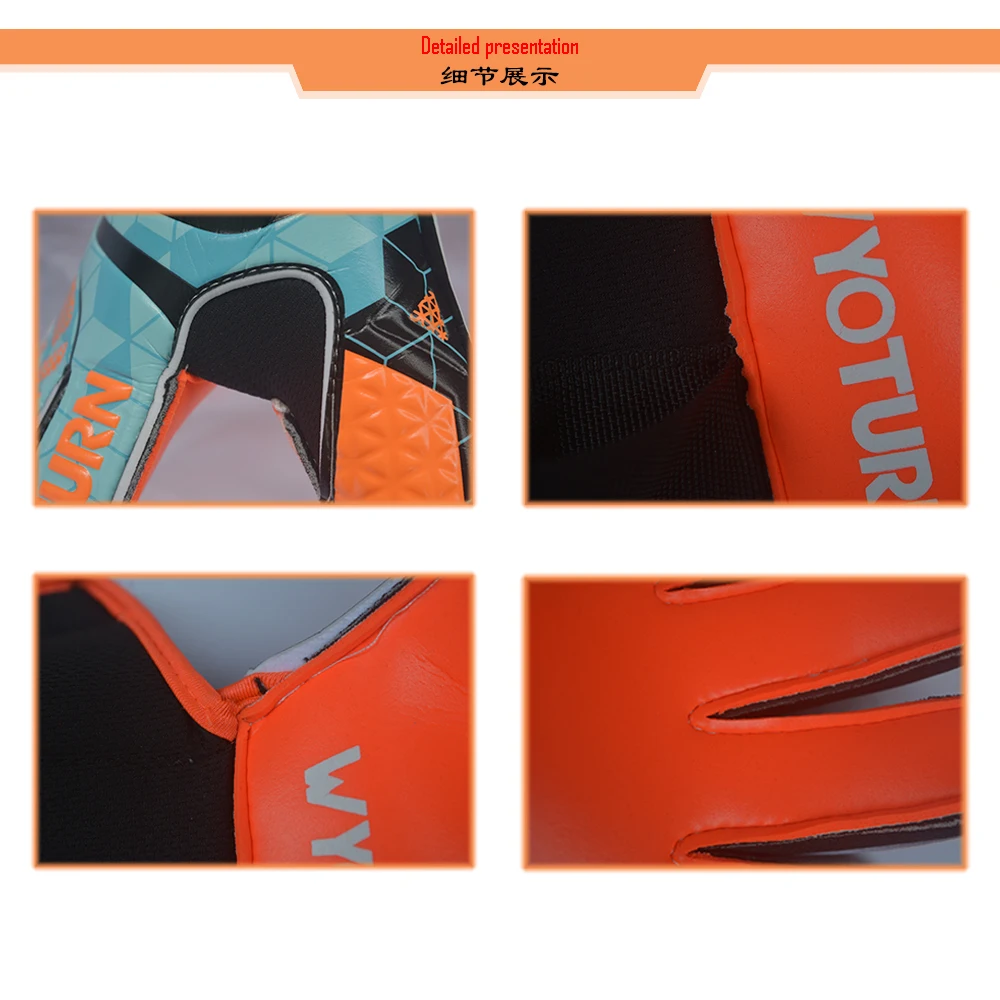 Dropship Guantes Portero Futbol Soccer Gloves Goalkeeper Goal Keeper Gloves Latex Profissional Goalie Gloves Finger Protection