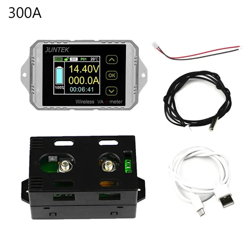 DC 120V 50A ~ 300A беспроводной амперметр напряжение кВтч ваттметр автомобильный