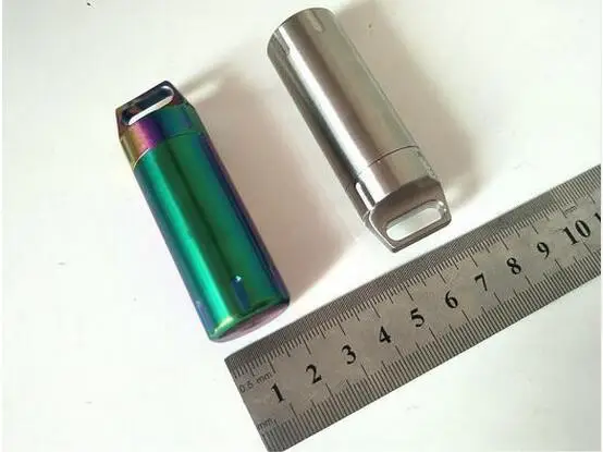 EDC stainless steel Survival Waterproof Pill/Match Case Box Container Outdoor Hiking Emergency Gear travel Kits Tool | Спорт и
