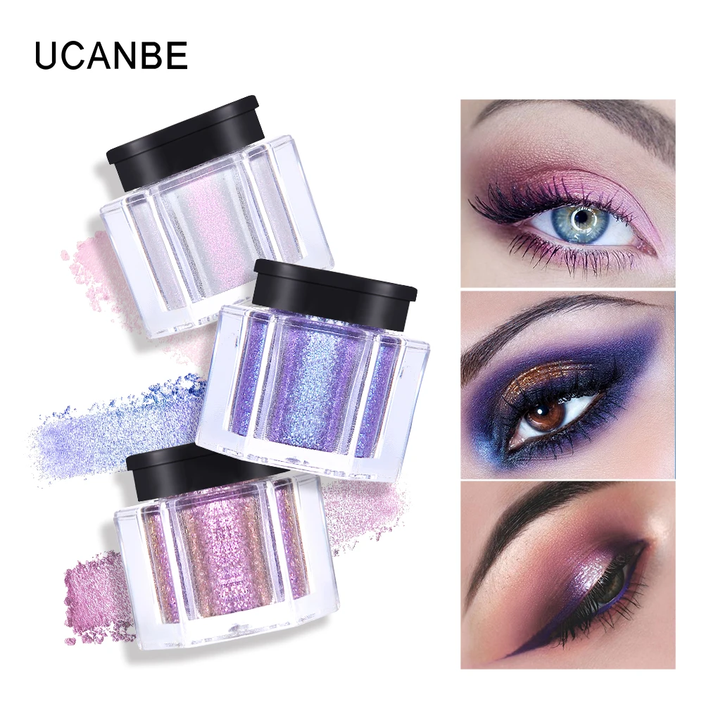 UCANBE блеск Тени для век косметическая пудра Make Up Shimmer Eye пигмент водостойкие блестки свободная пудра Обнаженная косметика для глаз TSLM2