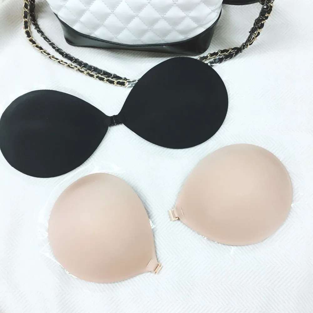

Women's Silicone Strapless Backless Push Up Self Adhesive Lips Print Invisible bra