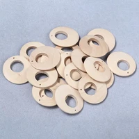 50 pcswood circle earring pendant 2 with 1 hole cut out 18 laser cut wood jewelry blanks