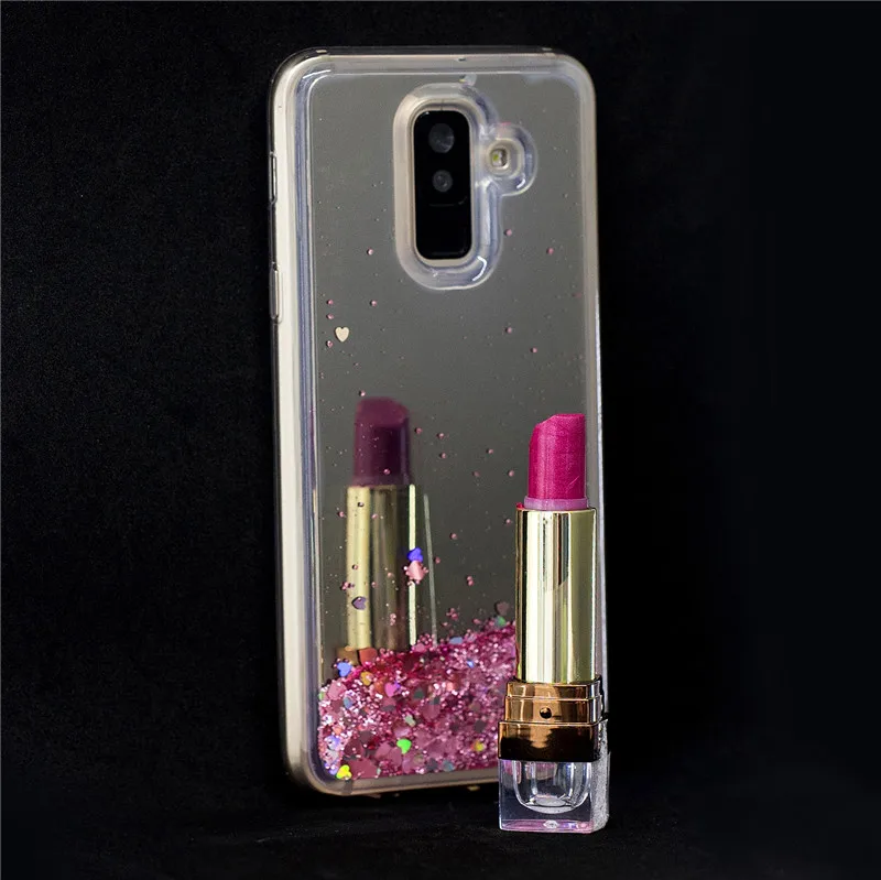 For Samsung A6 2018 Case Galaxy A6Plus Liquid Glitter Silicone Transparent Phone Cases Plus |