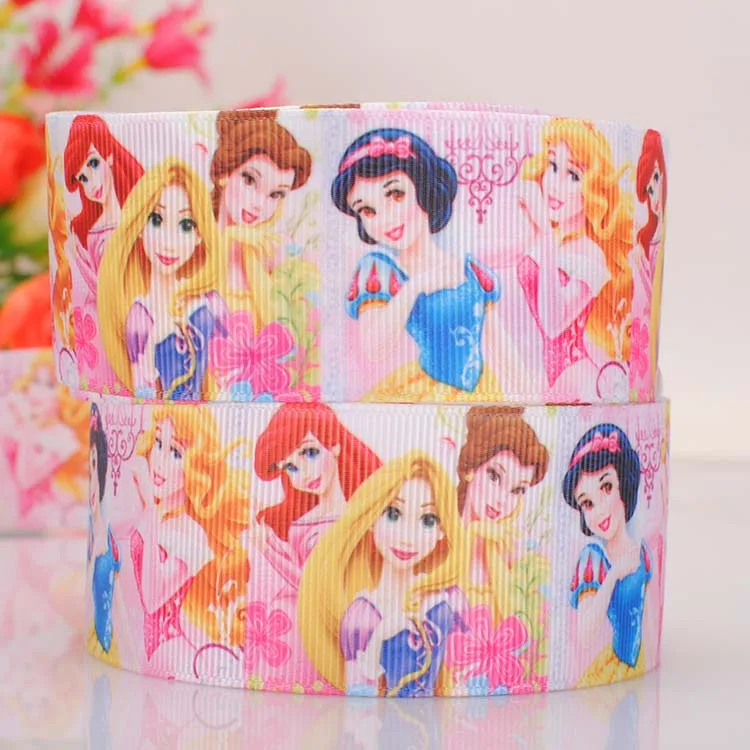 1/2 " 38mm many Princess cartoon ribbon printed grosgrain tape DIY haibows Free shipping | Дом и сад