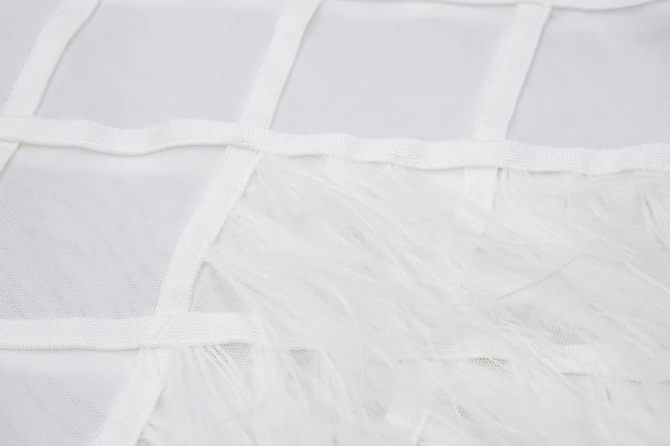 2017 новое женское Брендовое сексуальное Белое Бандажное платье с круглым вырезом