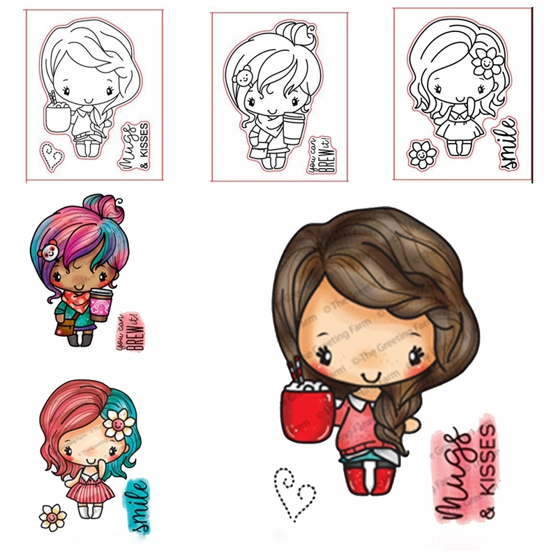 

Single Girls Transparent Clear Silicone Stamp/Seals For DIY Scrapbooking/Valentine Album Decorative Card Making Clear Stamp 2019