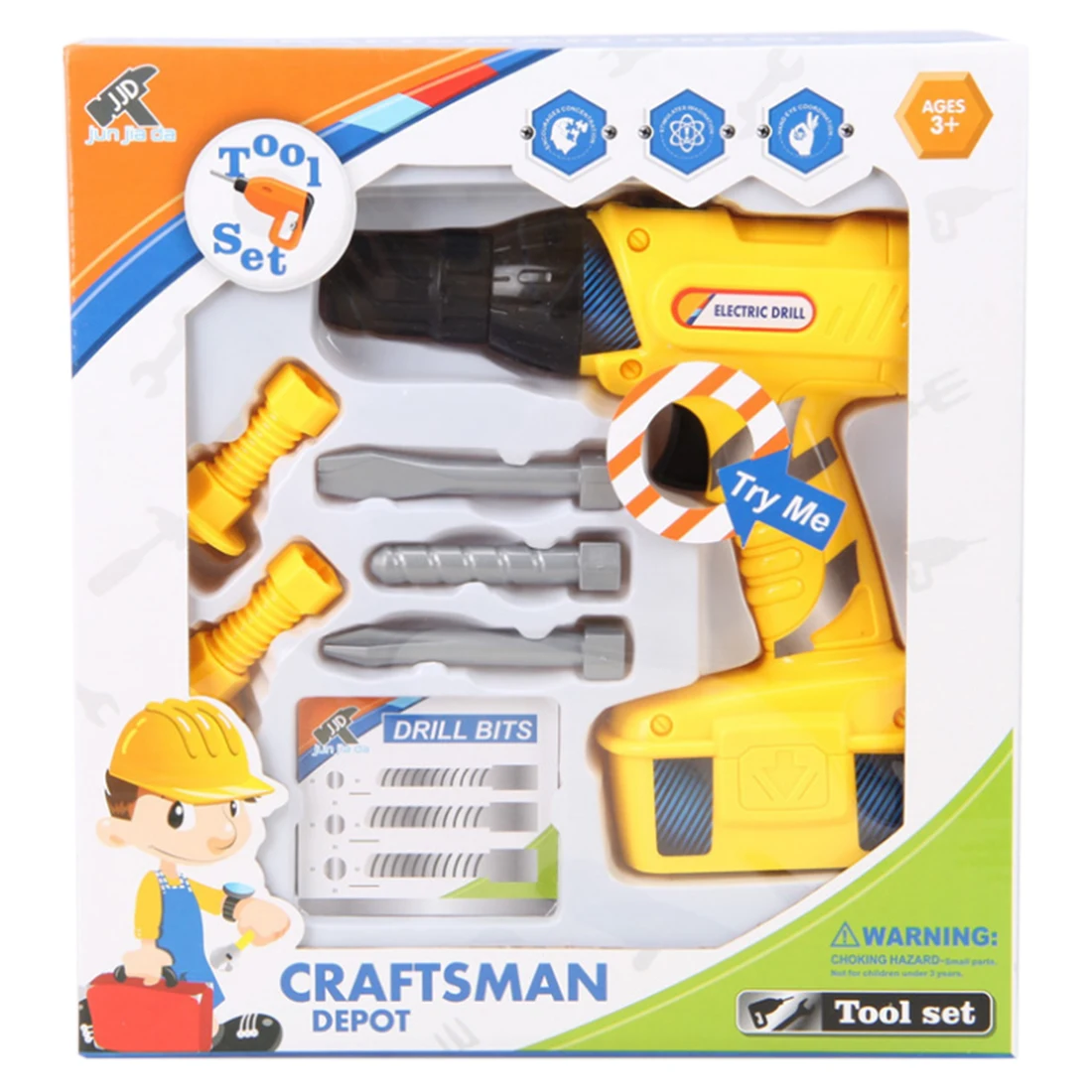 Обучающая игрушка имитация электрического бурильника набор для ремонта