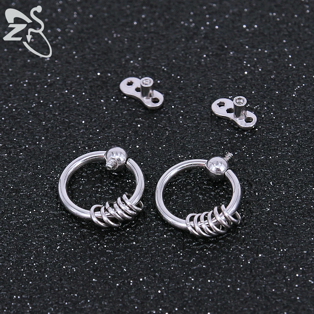 Мужской кожный пирсинг ювелирное изделие из нержавеющей стали для пирсинга|dermal