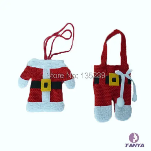 

6 Pcs Christmas Decorations Happy Santa Silverware Holders Pockets Dinner Decor,Santa Claus