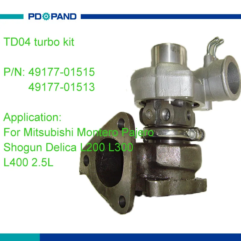Турбокомпрессор TD04 для Mitsubishi Montero Pajero Shogun L200 L300 L400 Delica 4D56T 2477cc MR355220 MR195396|turbine|turbine