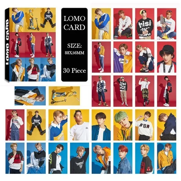 NCT LOMO Card KPOP BIGBANG/EXO/BLACKPINK/GOT7/IKON/RED VELVET/SJ/NCT127/IZONE/TXT/TWICE/MONSTAX/Album Small Cards Photo Photocard - Цвет: NCT
