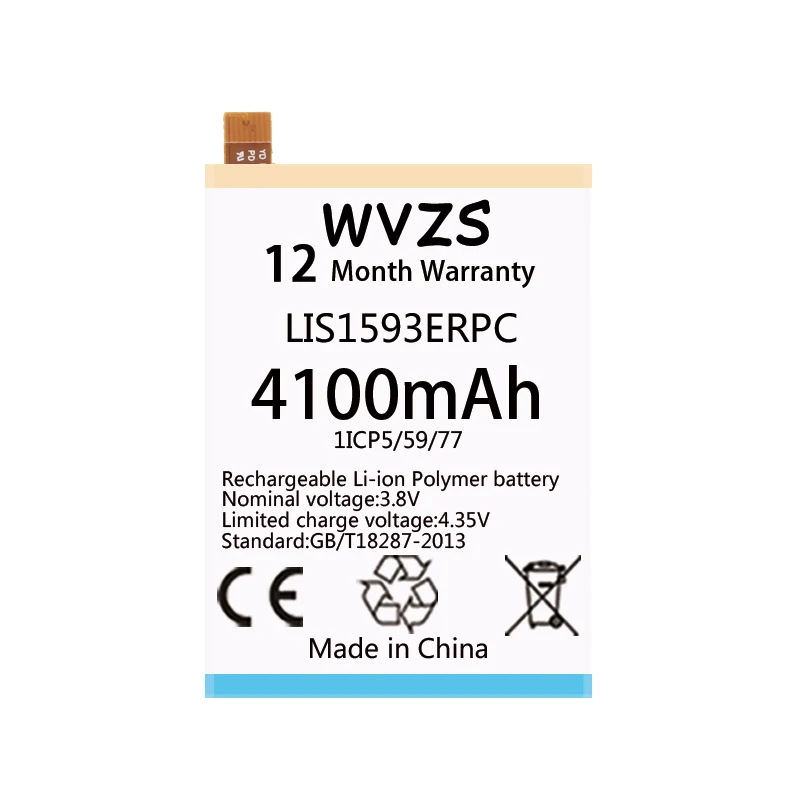 Wvzs 4100 мА/ч замена Батарея LIS1593ERPC для sony Xperia Z5 E6603 E6653 E6633 E6683 E6883 | Мобильные телефоны