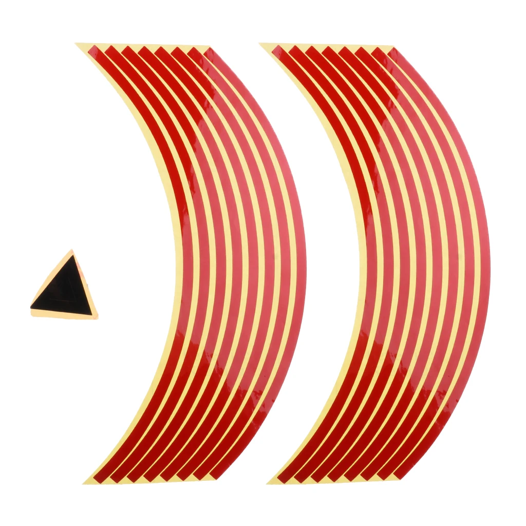 Motorcycle Rim Tape Reflective Wheel Stickers Decals Set Kit 18 inch Red vinyl reflective or non-reflective motorcycle rim tape |