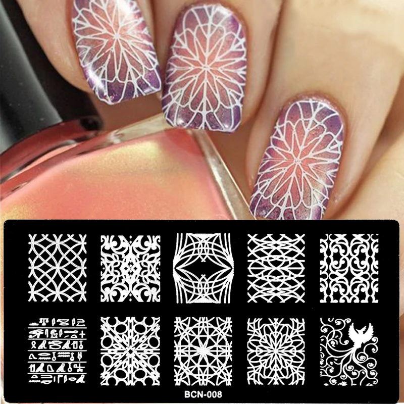 1 шт. трафареты для дизайна ногтей 6 х12 см|stamp tool|art stamping platemanicure stamp |