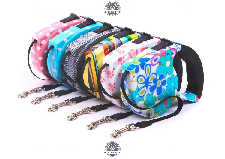 Прекрасный выдвижной поводок собаки собака Выдвижной Воротник продукты жгут 6