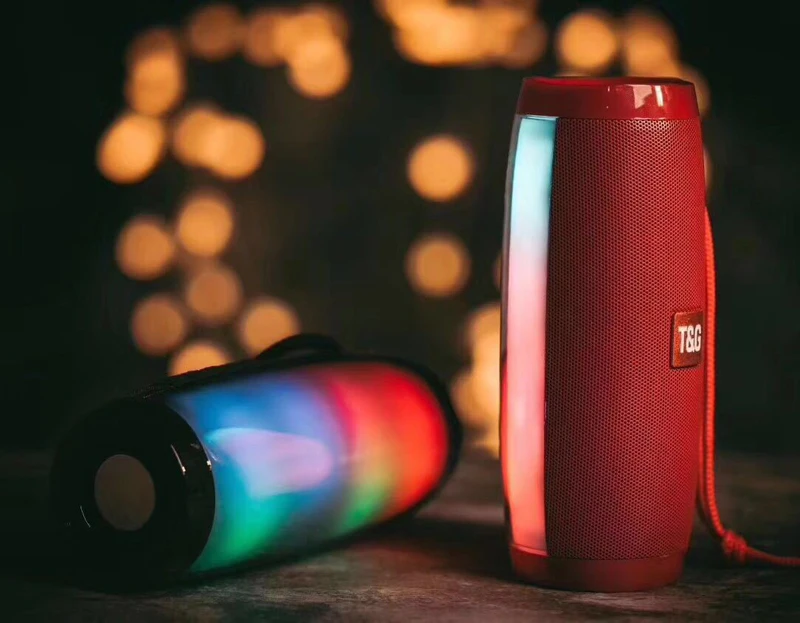 Hopestar TG157 10 Вт беспроводной Bluetooth динамик с красочным Светодиодный светильник наружная Портативная колонка TF с микрофоном Hands Free стерео Subw