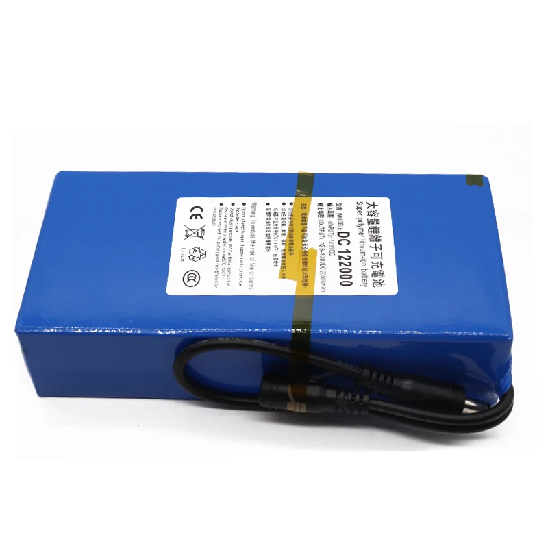 DC 12V 20000mAh литиевые перезаряжаемые батареи 12 6 v 20Ah для беспроводной камеры