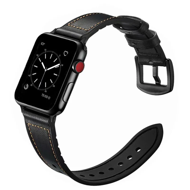 Чехол-накладка из искусственной кожи браслет для наручных часов Apple Watch, версии 44/40 мм спортивные запасной браслет ремешок для наручных часов iwatch, 4/3/2/1, 38, 42 мм, версия
