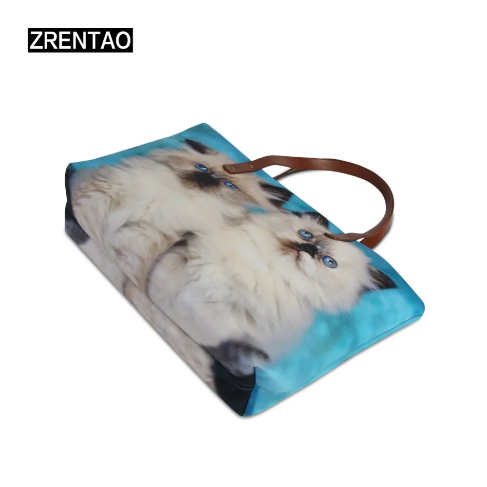 ZRENTAO неопрен женщины большая емкость Сумочка 3D мультфильм schoudertas dames Сумка