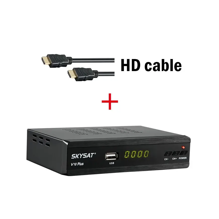 HD спутниковый ресивер с поддержкой RJ45 WiFi 3g CS CCCamd Newcamd Autoroll Biss Autoroll PowerVu Xtream IPTV M3U SKYSAT V10 Plus - Цвет: HD Cable