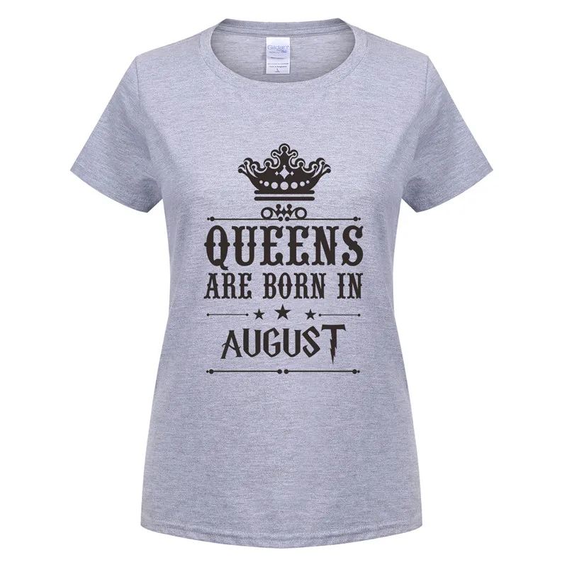 Omnitee подарок на день рождения Queens родились в августе футболка хлопковые топы
