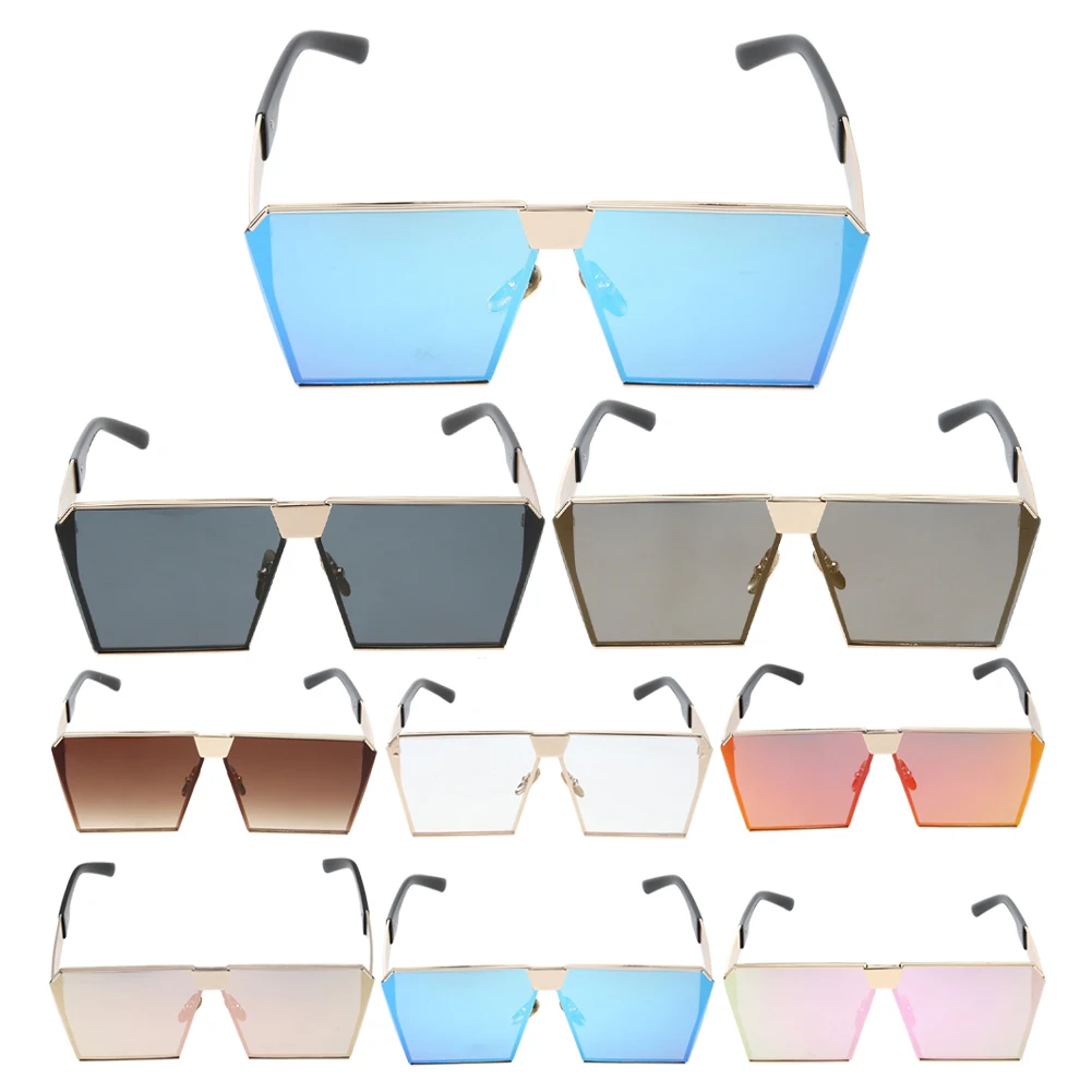 Для мужчин женщин более размер Квадратные Солнцезащитные очки стимпанк Новая