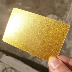 100 шт золотой фольги металлические визитки-новые!