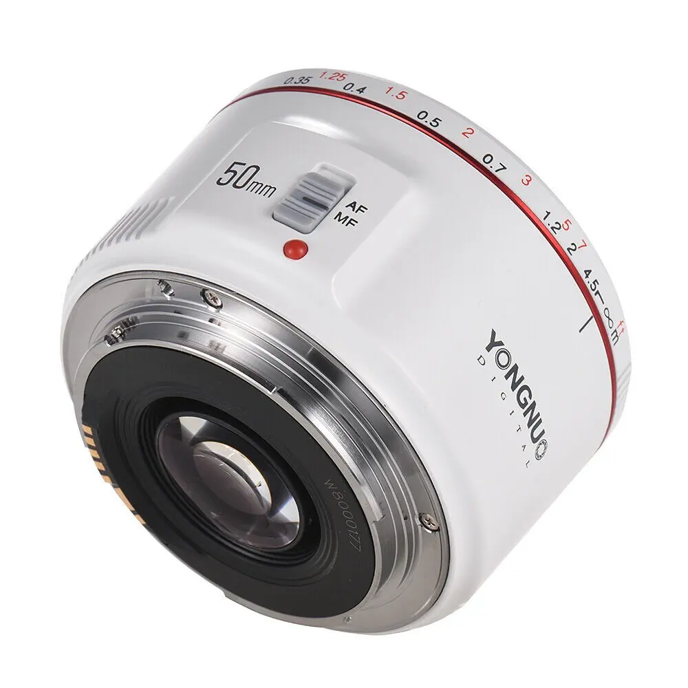 Белый YN50mm F1.8 II большая апертура Автофокус Объектив YONGNUO для Canon эффект боке объектив камеры для Canon EOS 70D 5D2 5D3 DSLR