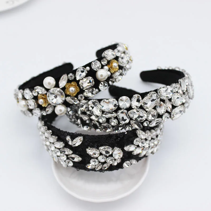 Модные бархатные Блестки для волос аксессуары хрустальные ювелирные украшения
