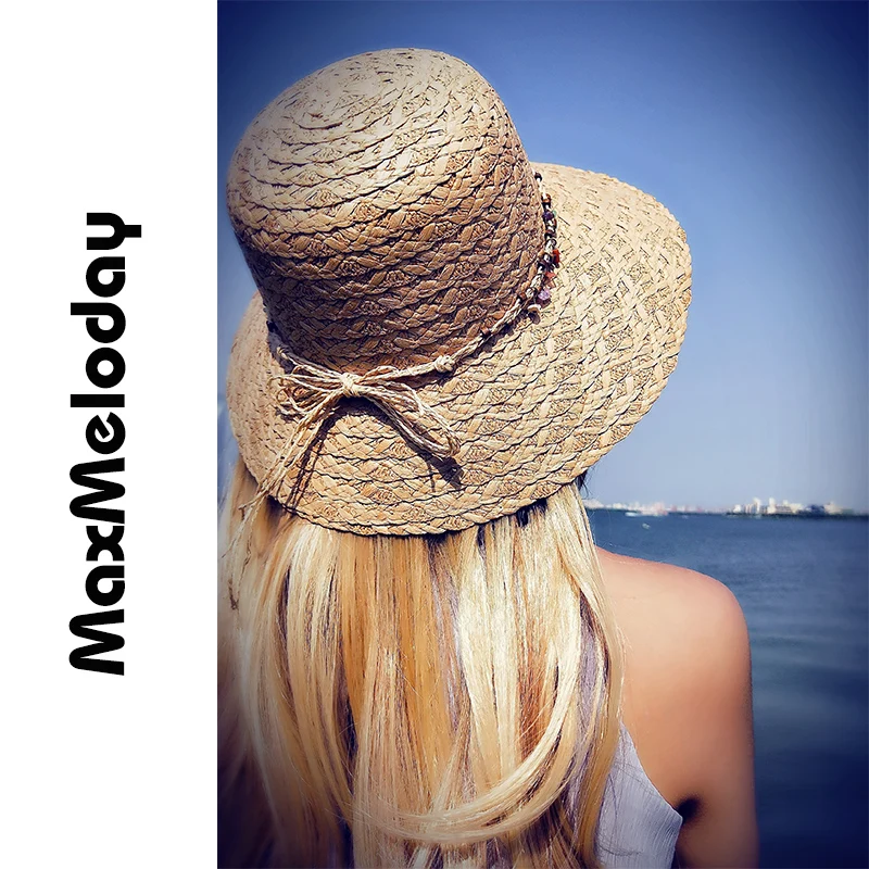 MaxMeloday Фирменная Новинка пляжные шляпы Для женщин летние с природой камень Лето