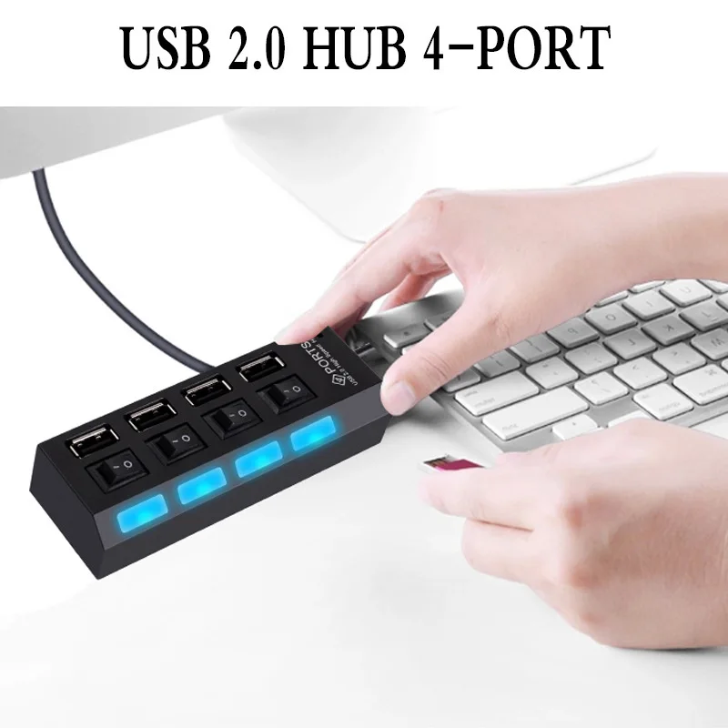 2 0 USB концентратор 4 зарядное устройство для мобильного телефона компьютерный