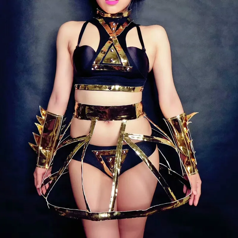 Женские сексуальные костюмы металлическая юбка бикини женская одежда для